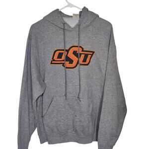 OSU Cowboys Pullover Hoodie Unisex Size Large Drawstring, NCAA Vintage